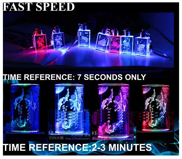 4000HZ 3D Crystal Laser Inner Engraving Machine 220,000 dots / Minute Speed
