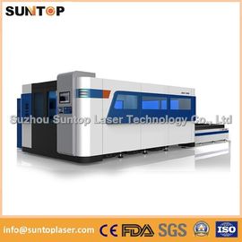 ประเทศจีน 2000W Fiber Laser Cutting machine with exchanger working table , laser protection cabinet ผู้ผลิต