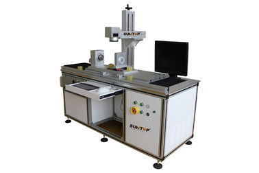 ประเทศจีน Customized  Fiber Laser Marking Machine for Cylindrical Surface and Round Products ผู้ผลิต